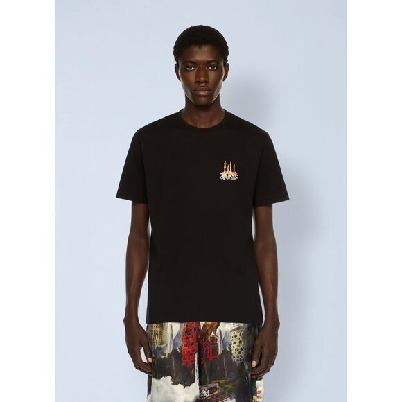 Off-White Men Building Arrow Slim Logo T-Shirt